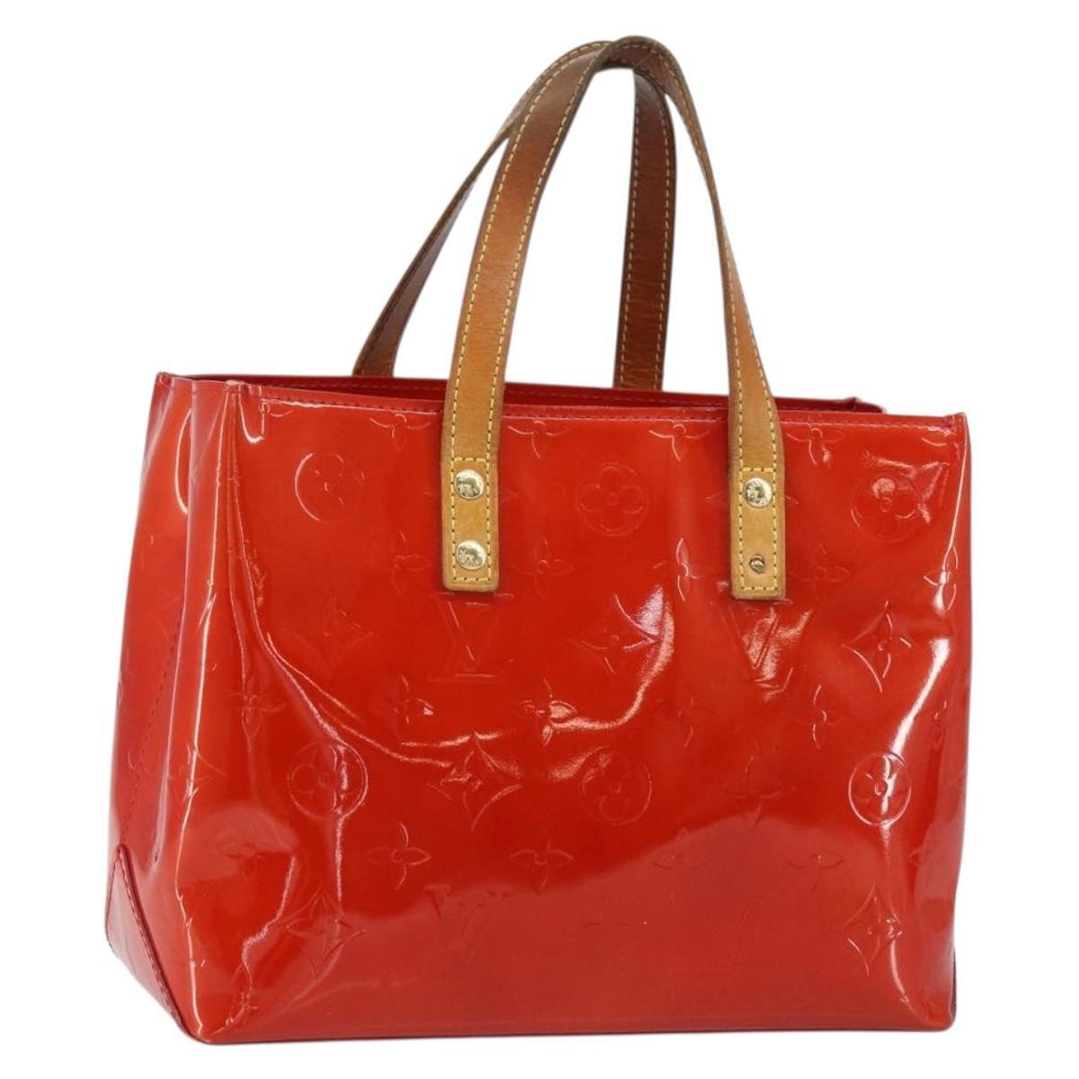 Louis Vuitton Monogram Vernis Reade Pm Hand Bag Red Rouge M91088 Lv Auth Ep12416